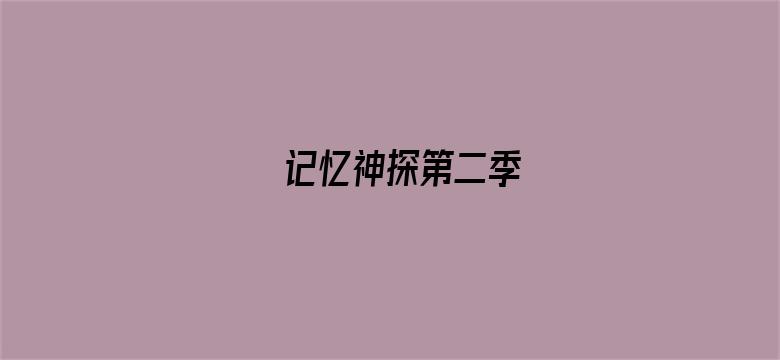 记忆神探第二季